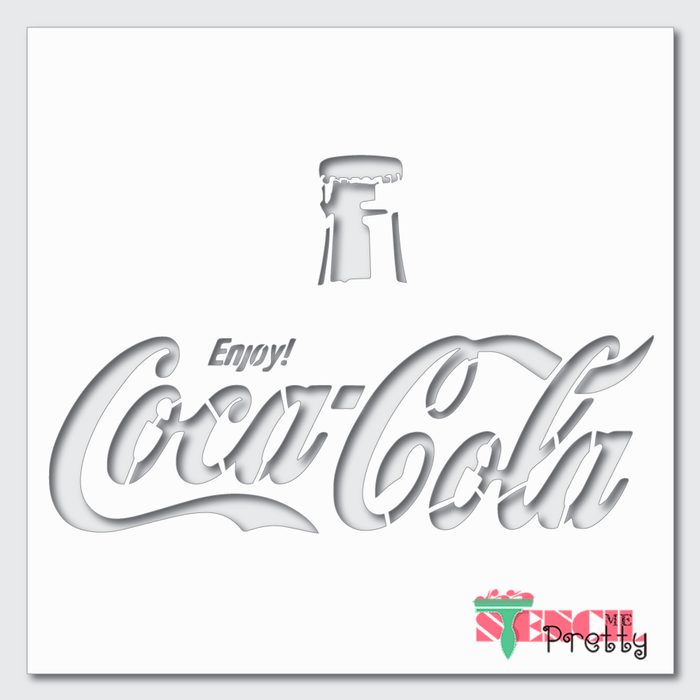 coca cola ad sign stencil