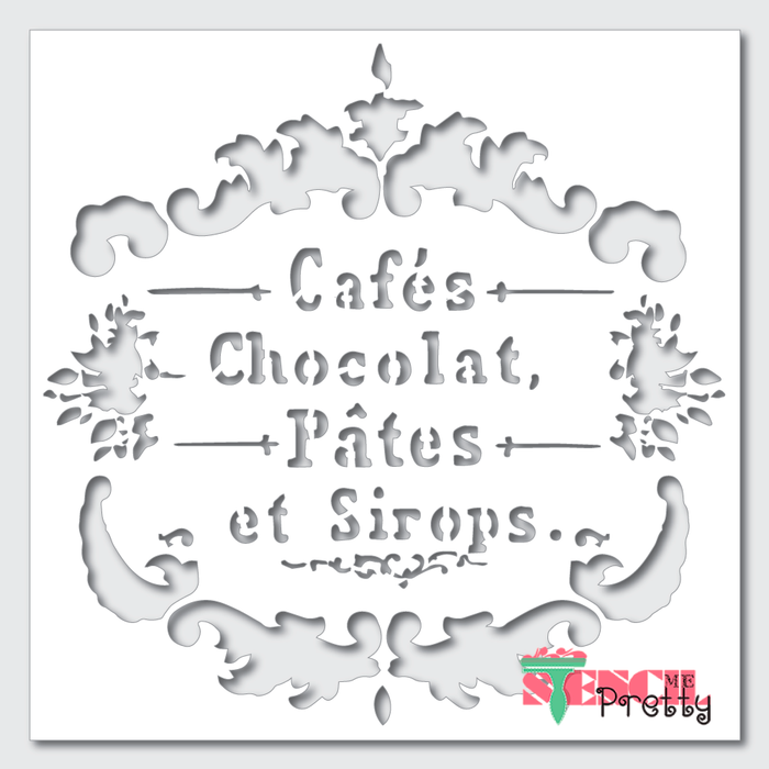chocolate cafe stencil