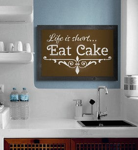 eat cake stencil