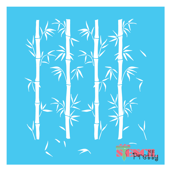 bamboo trees stencil