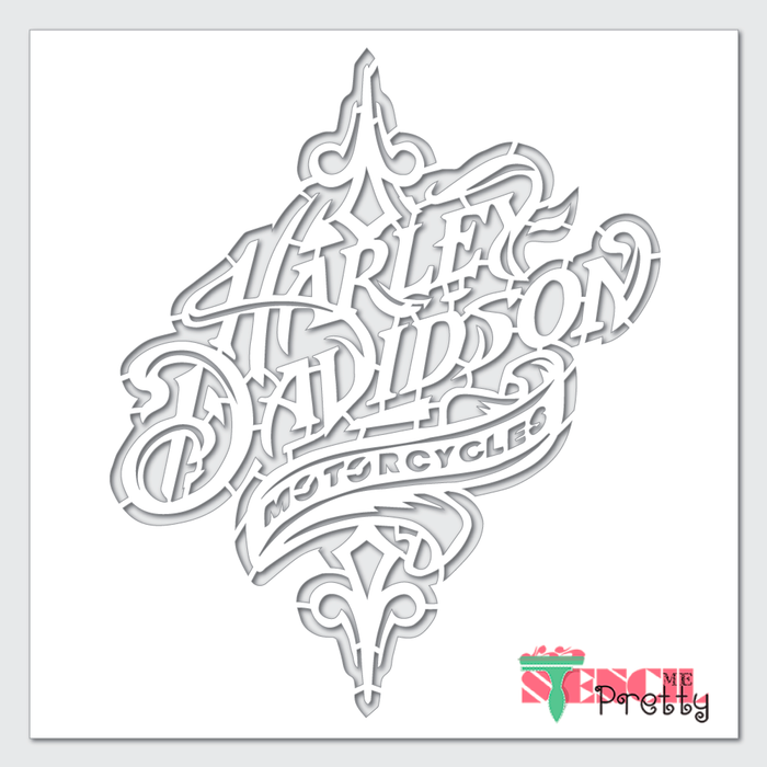 Vintage Harley Davidson Stencil Classic Retro Motorcycle Logo