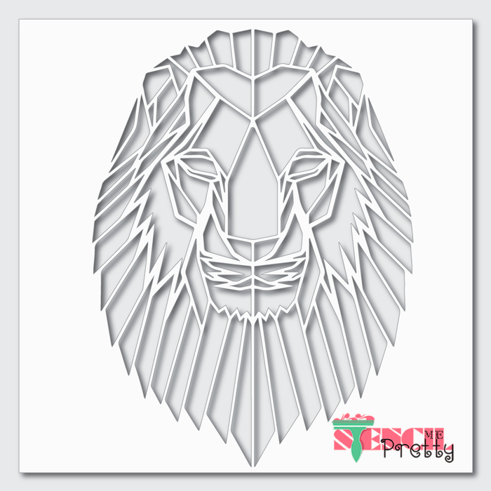 lion face stencil