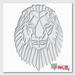 lion face stencil