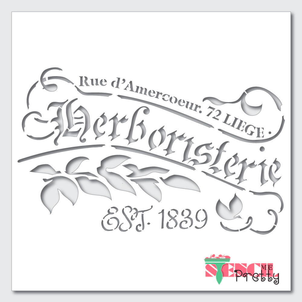 herbal store stencil