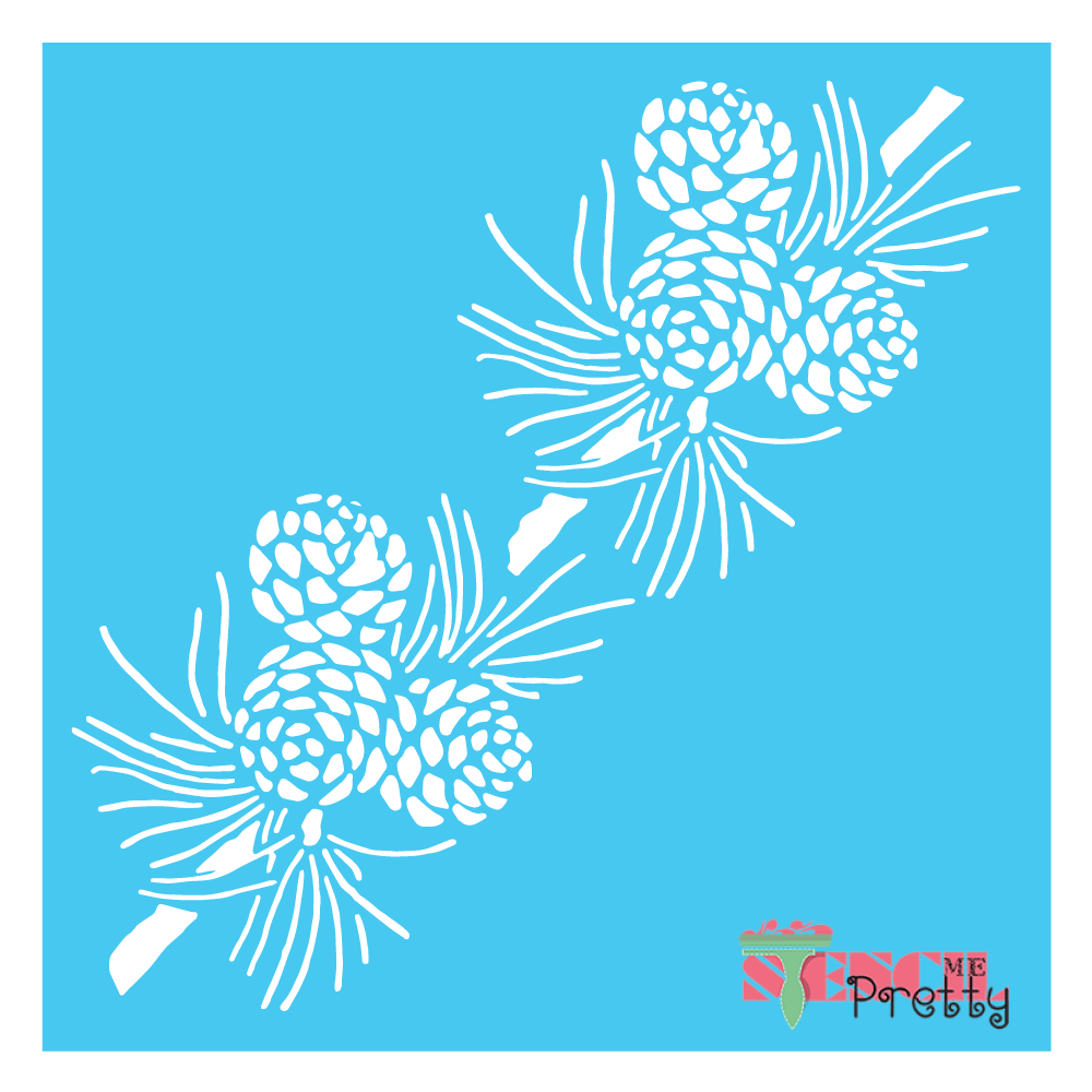 pine cone stencil