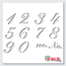 French script number stencils