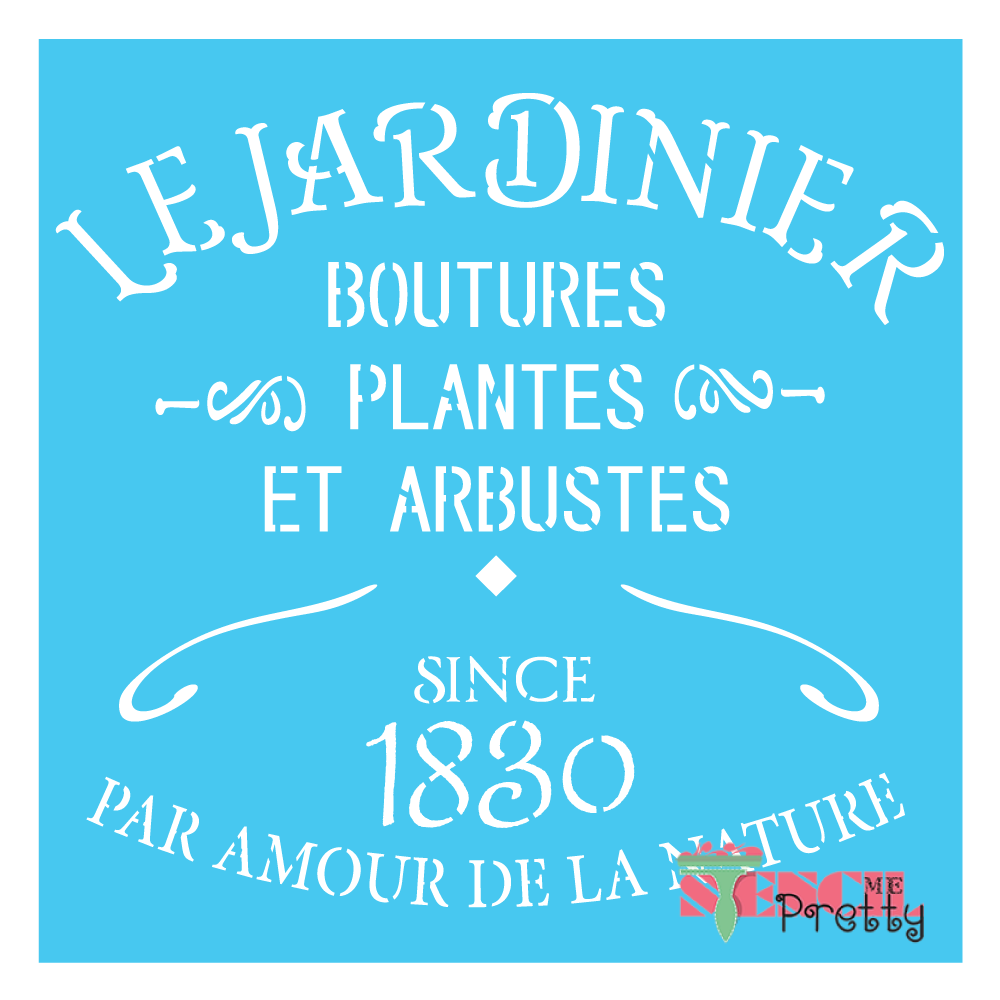 french garden stencil