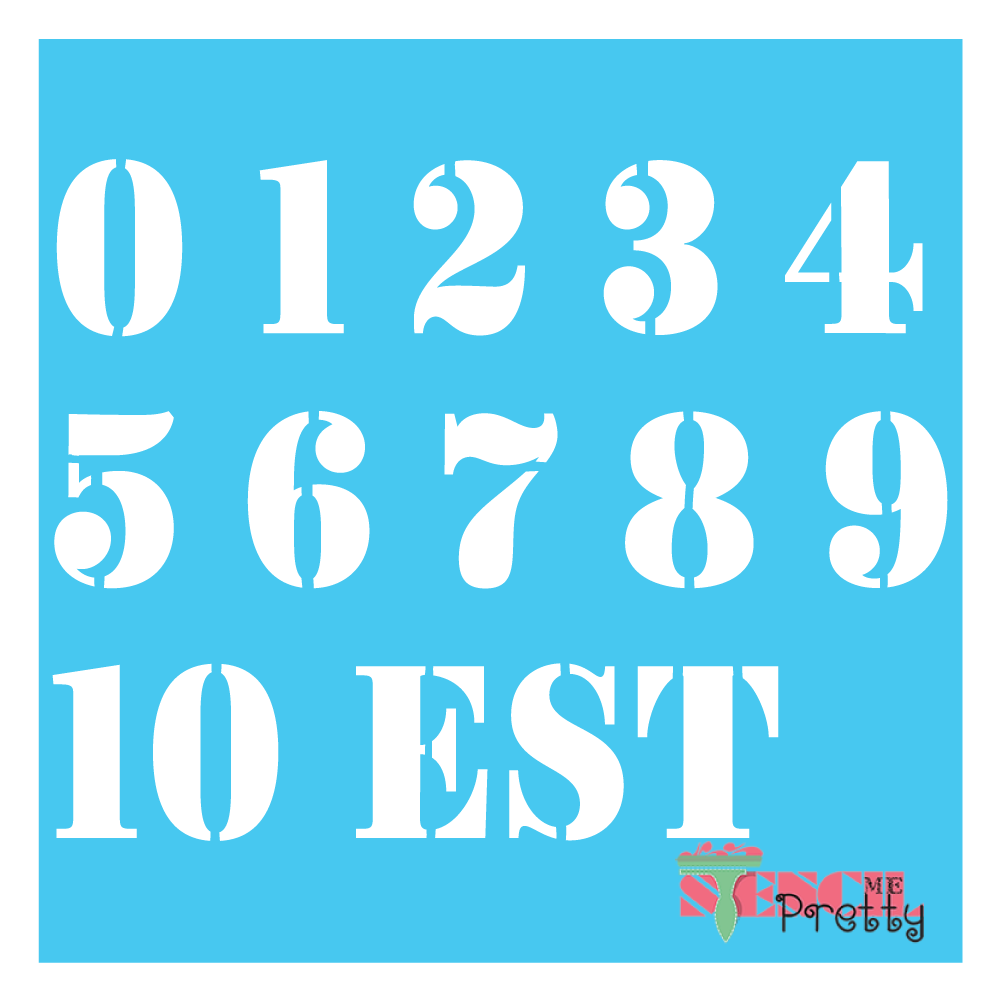 Train Station Style Numbers Stencil — Stencil Me Pretty jersey-numbers-stencil-killer-zebras