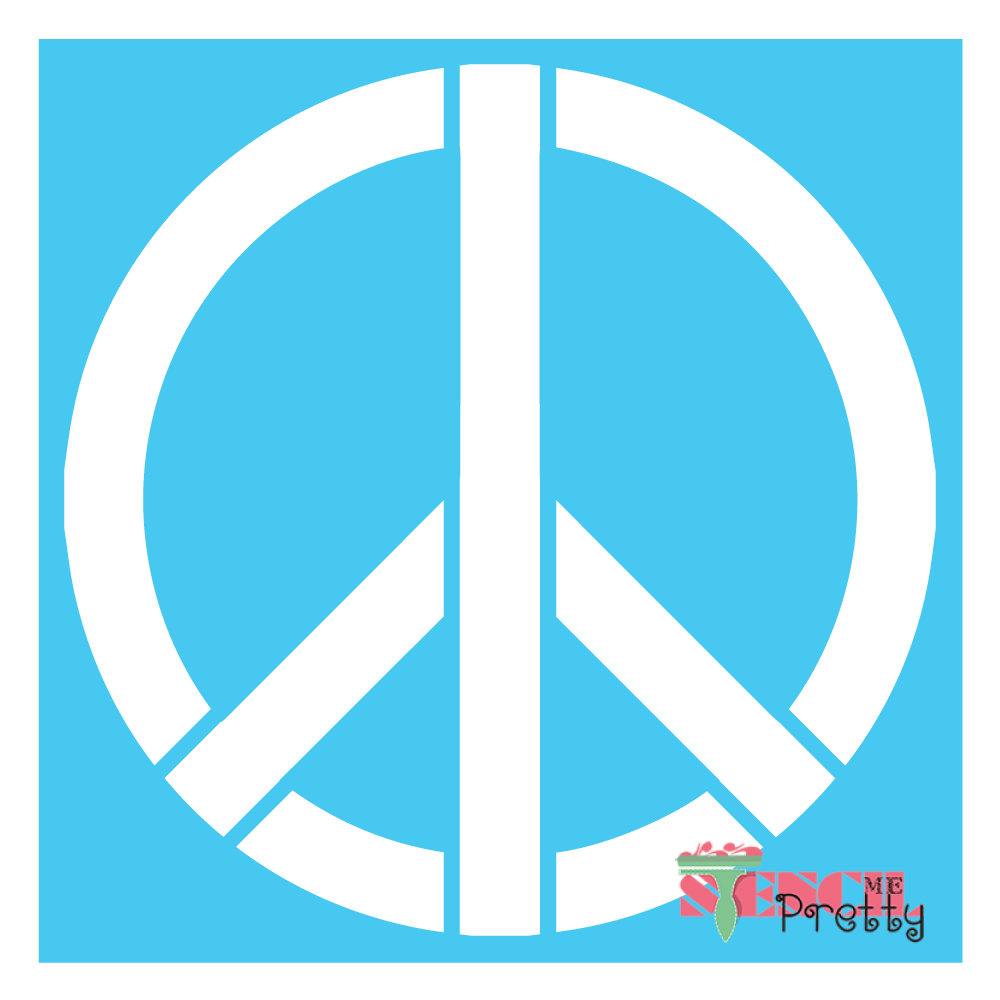 peace sign stencil