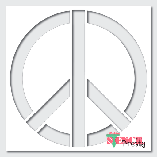 peace symbol stencil