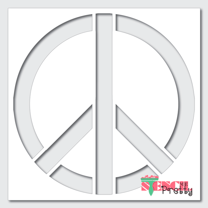 peace symbol stencil