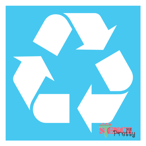 recycling symbol stencil