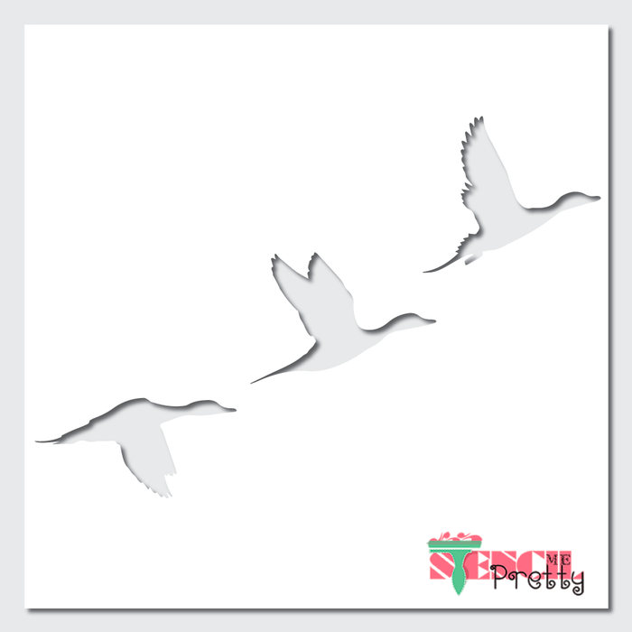 flying ducks stencil