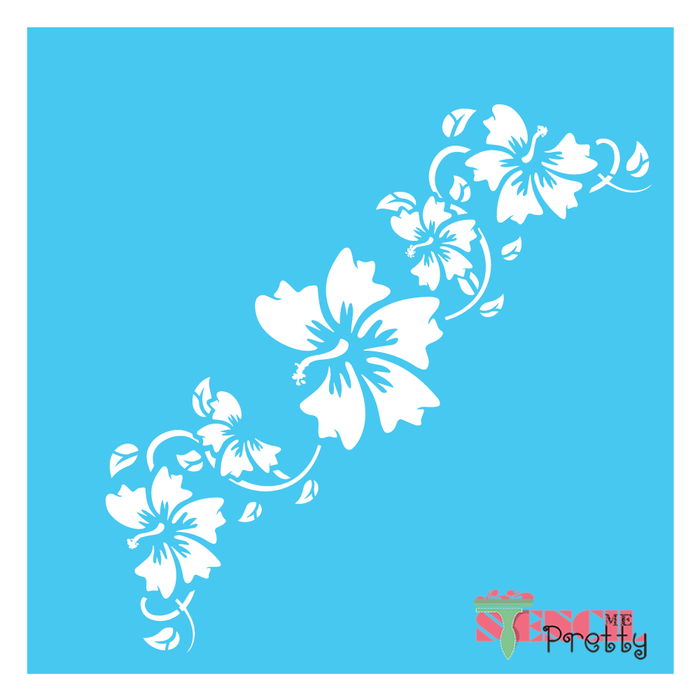 Flower border stencil, beautiful stencils for walls. Damask stencils,  flower stencils, border stencils and more