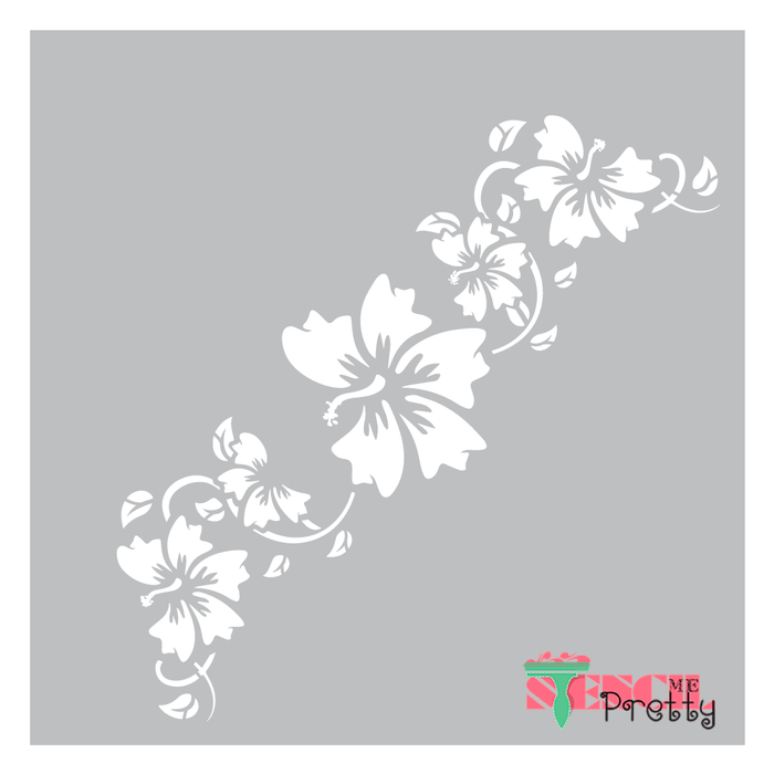 Hibiscus Flower Stencil - Spring Stencil, Floral Stencil, Designs, Flower  Stencil, Nature Stencil