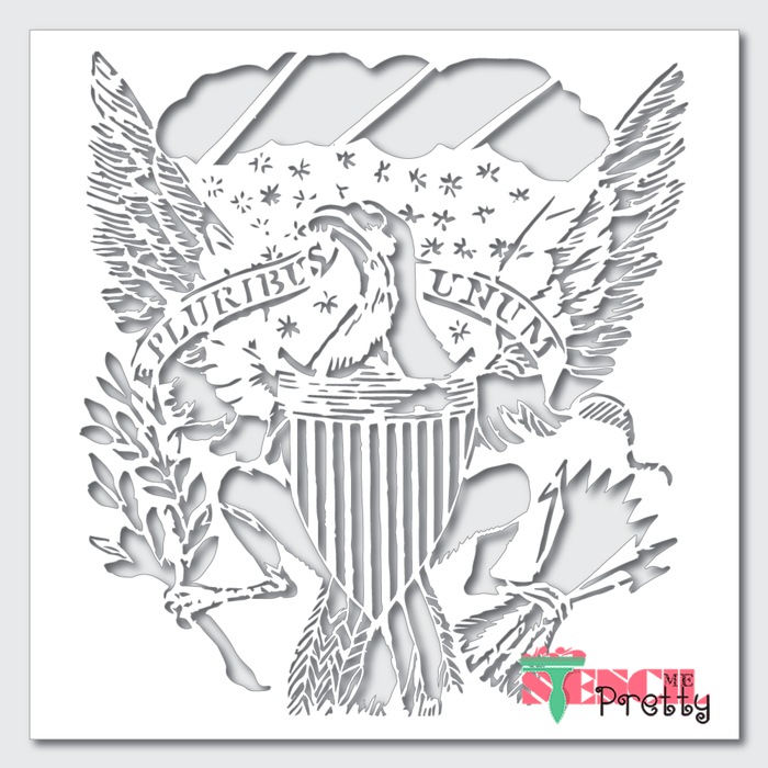 US American emblem stencil