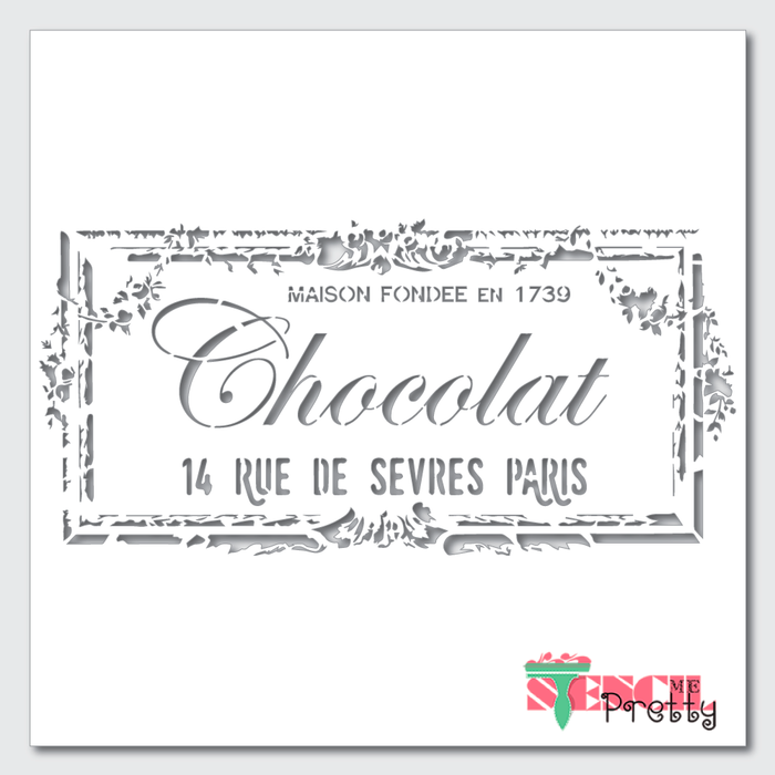chocolate fondue stencil