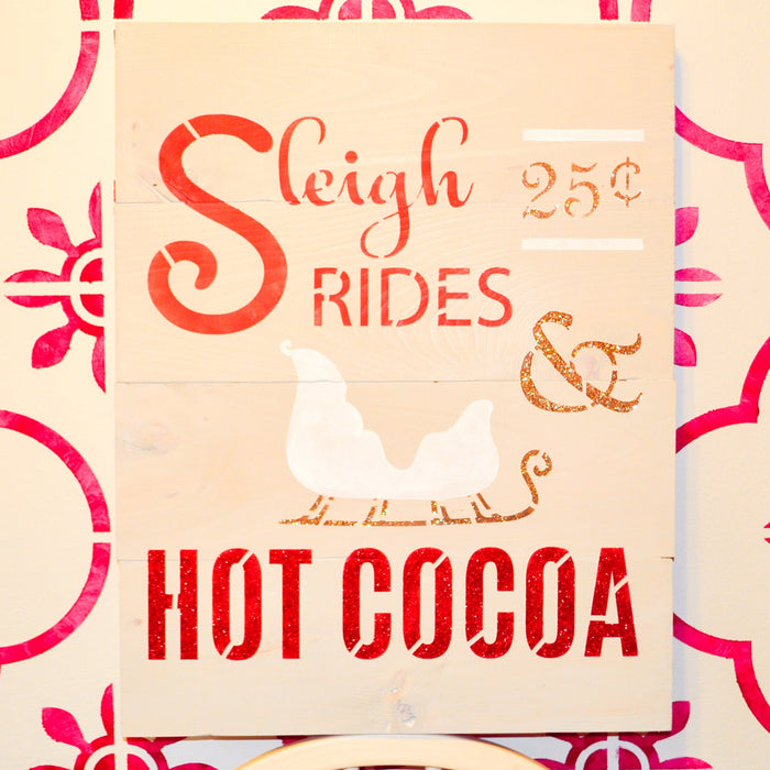 sleigh rides stencil