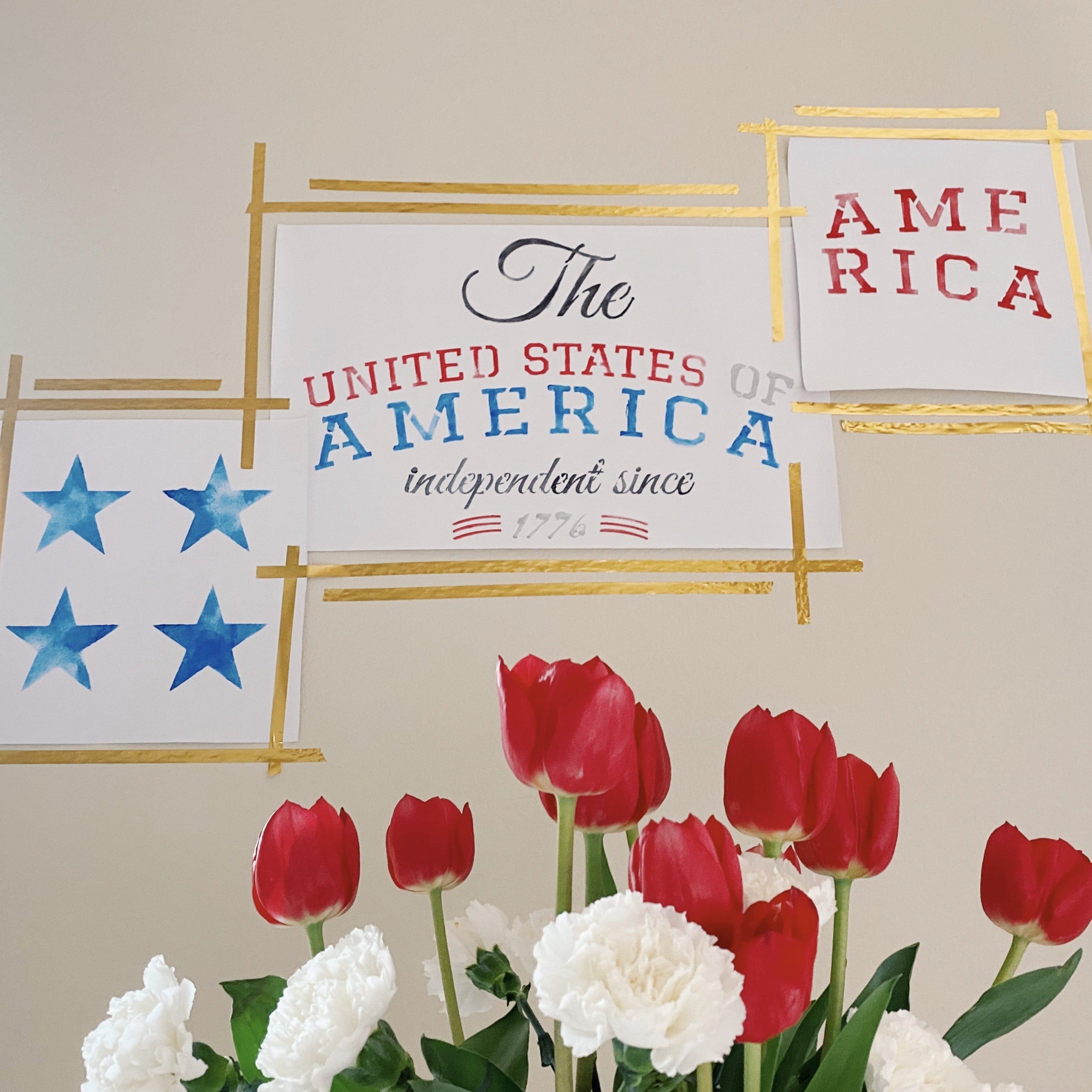 uSA independence stencil