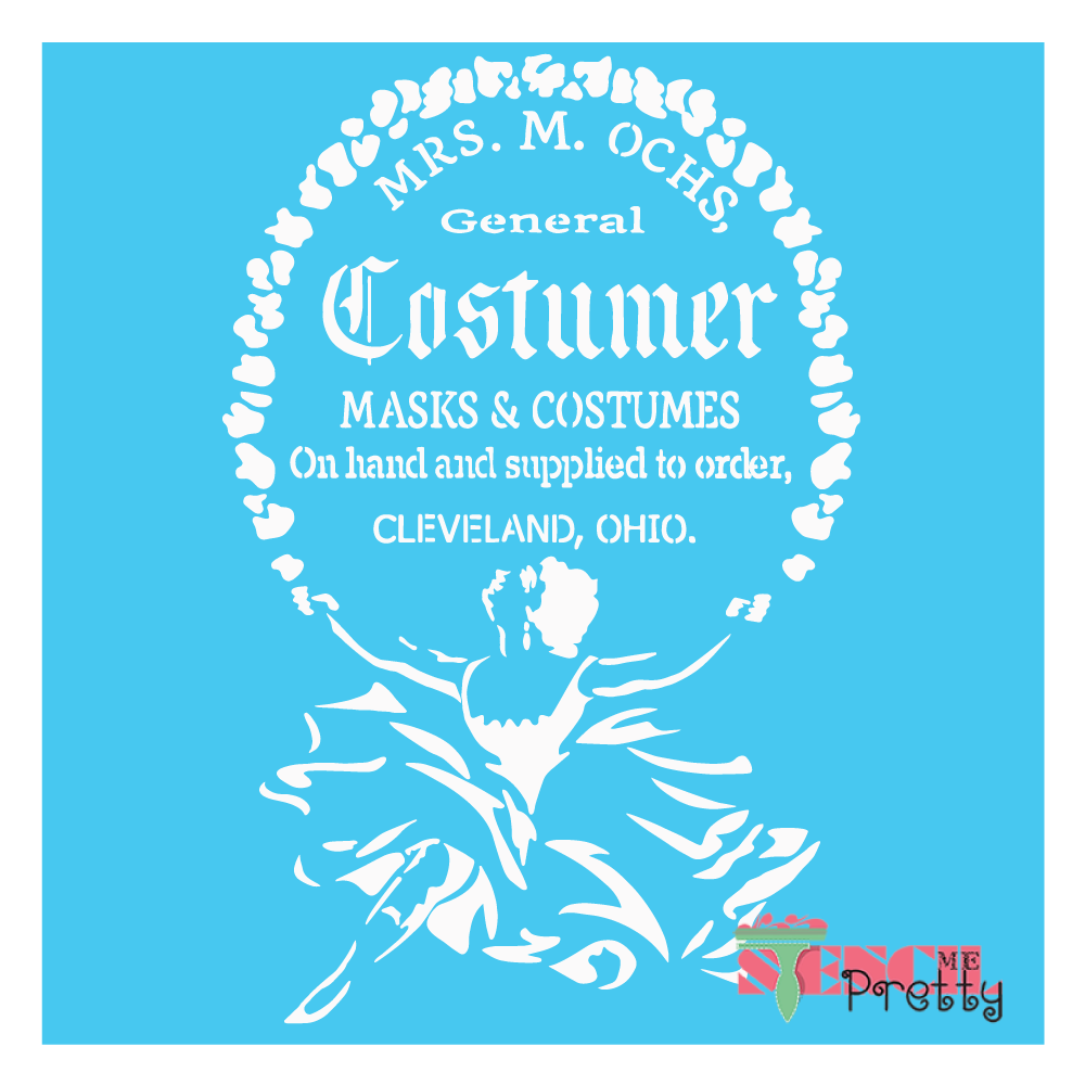 masks and costumes stencil