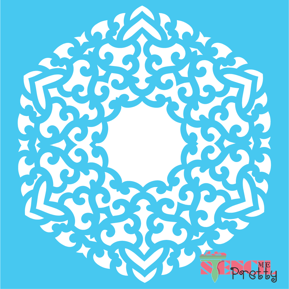 hexagon mandala stencil