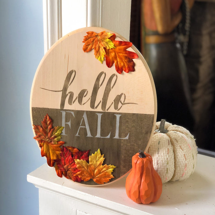 Hello Fall Stencil Autumn Leaves Template Country Style — Stencil Me Pretty hello-fall-stencil-autumn-leaves-template-country-style-stencil-me-pretty