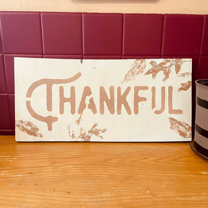thankful stencil