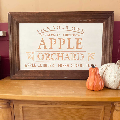 apple orchard stencil