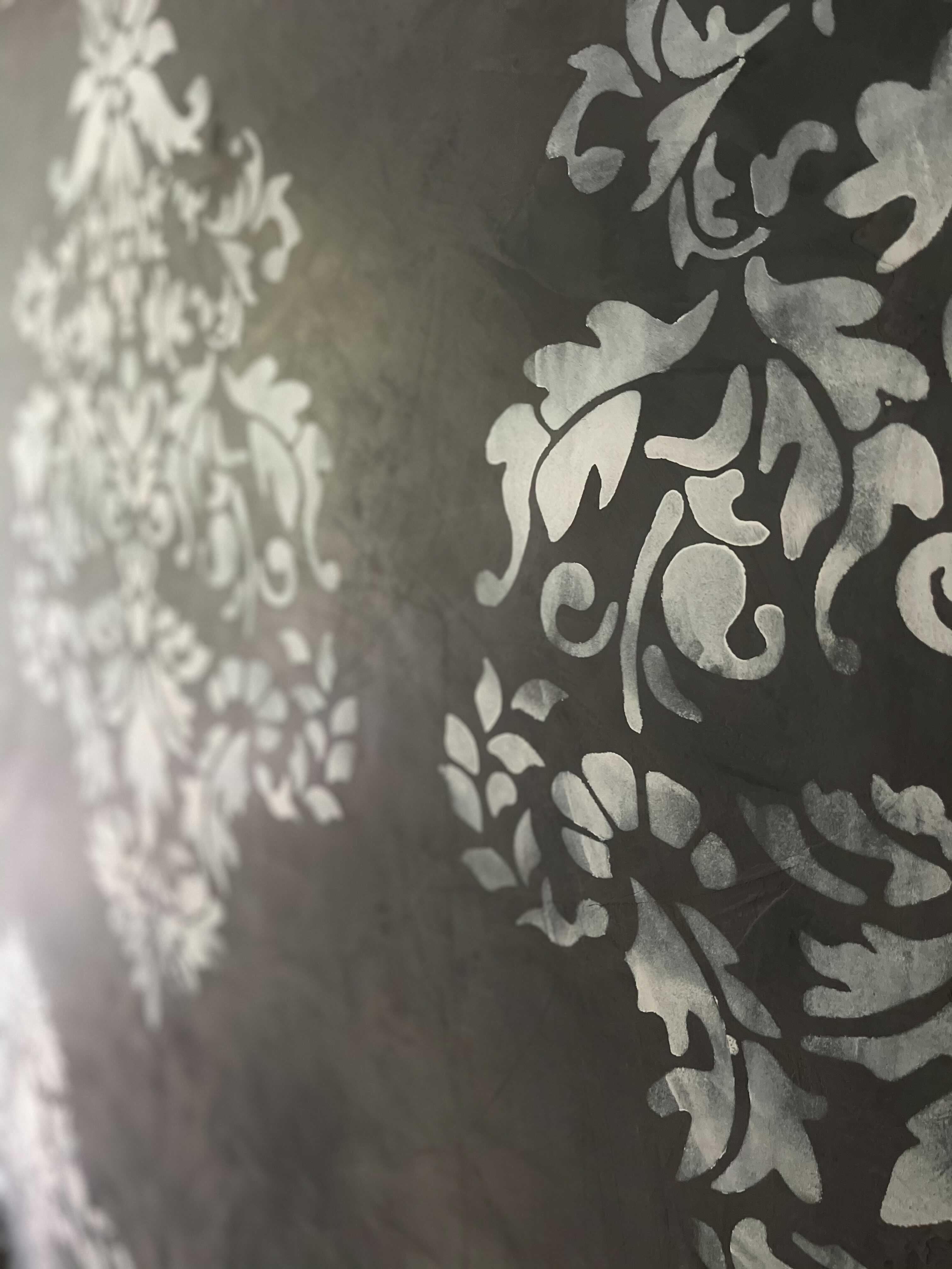 damask floral stencil