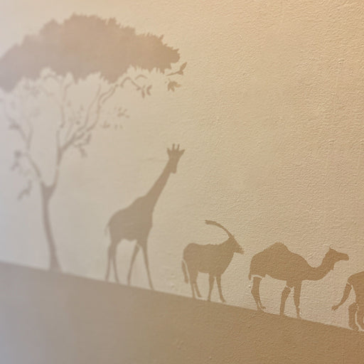 giraffe elephant ostrich stencil