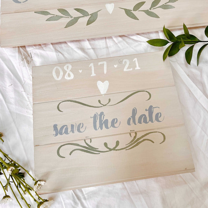 save the date stencil
