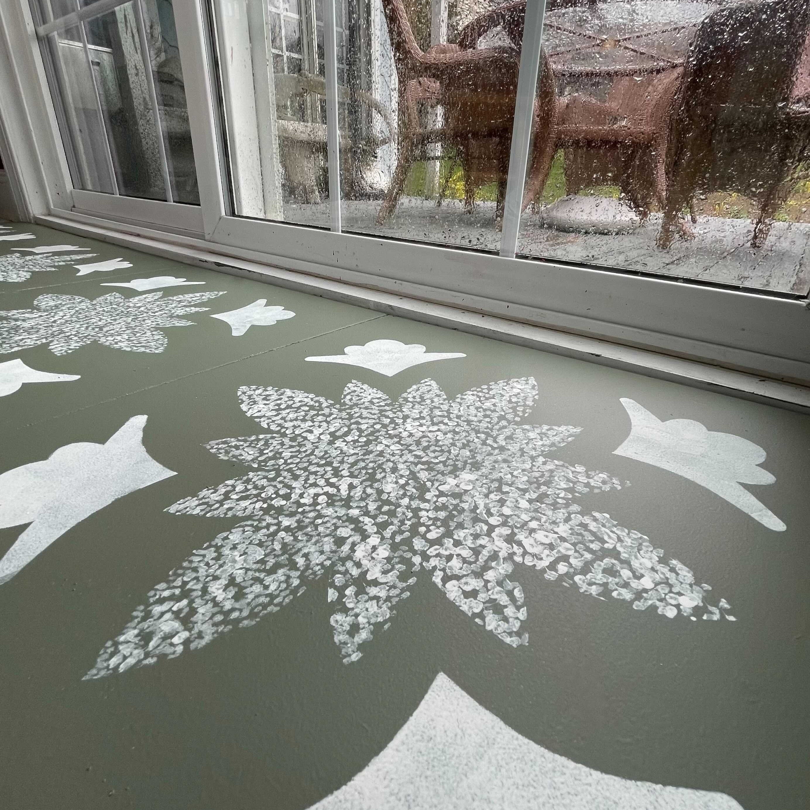 flower tile stencil