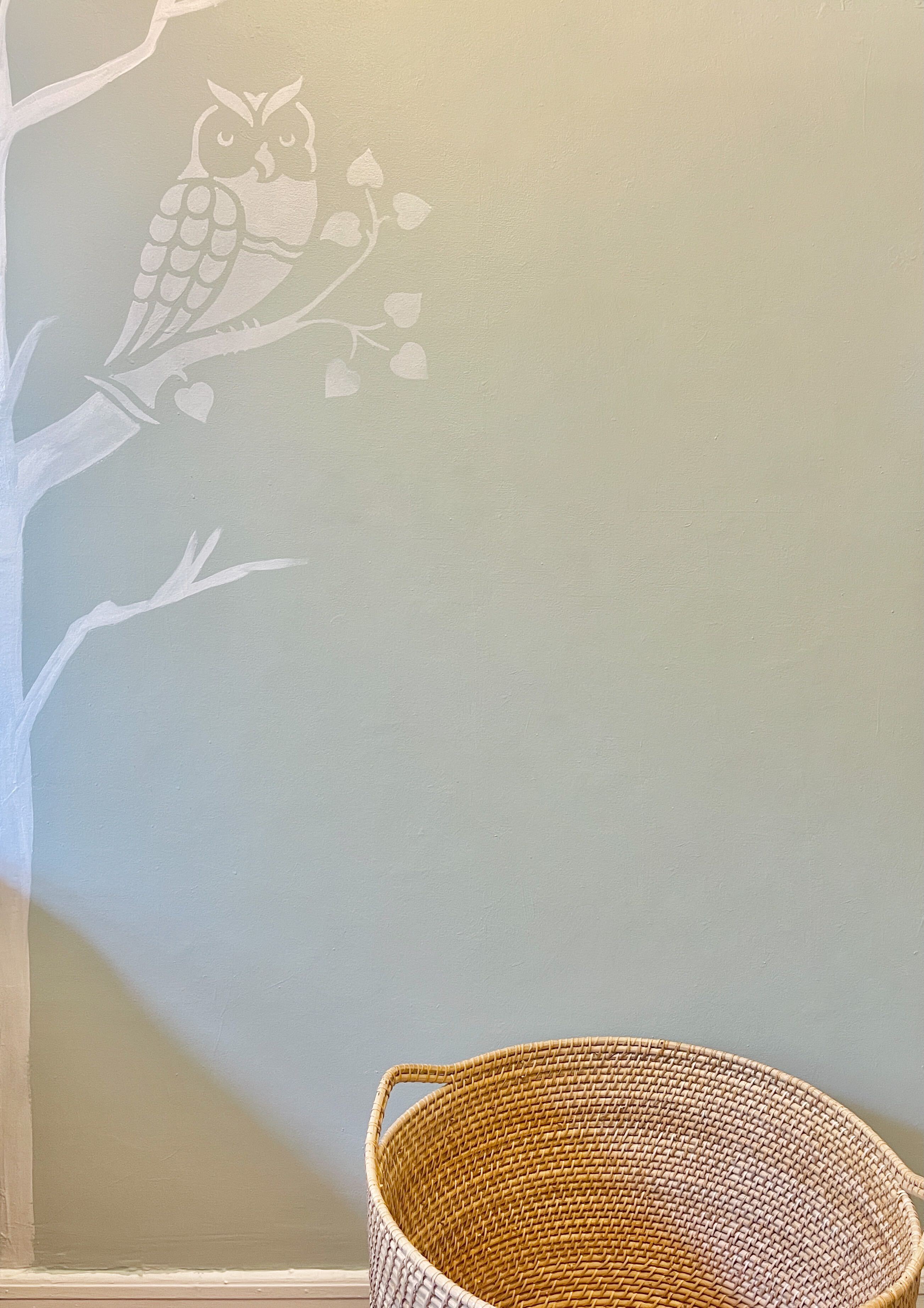 bird on branch stencil