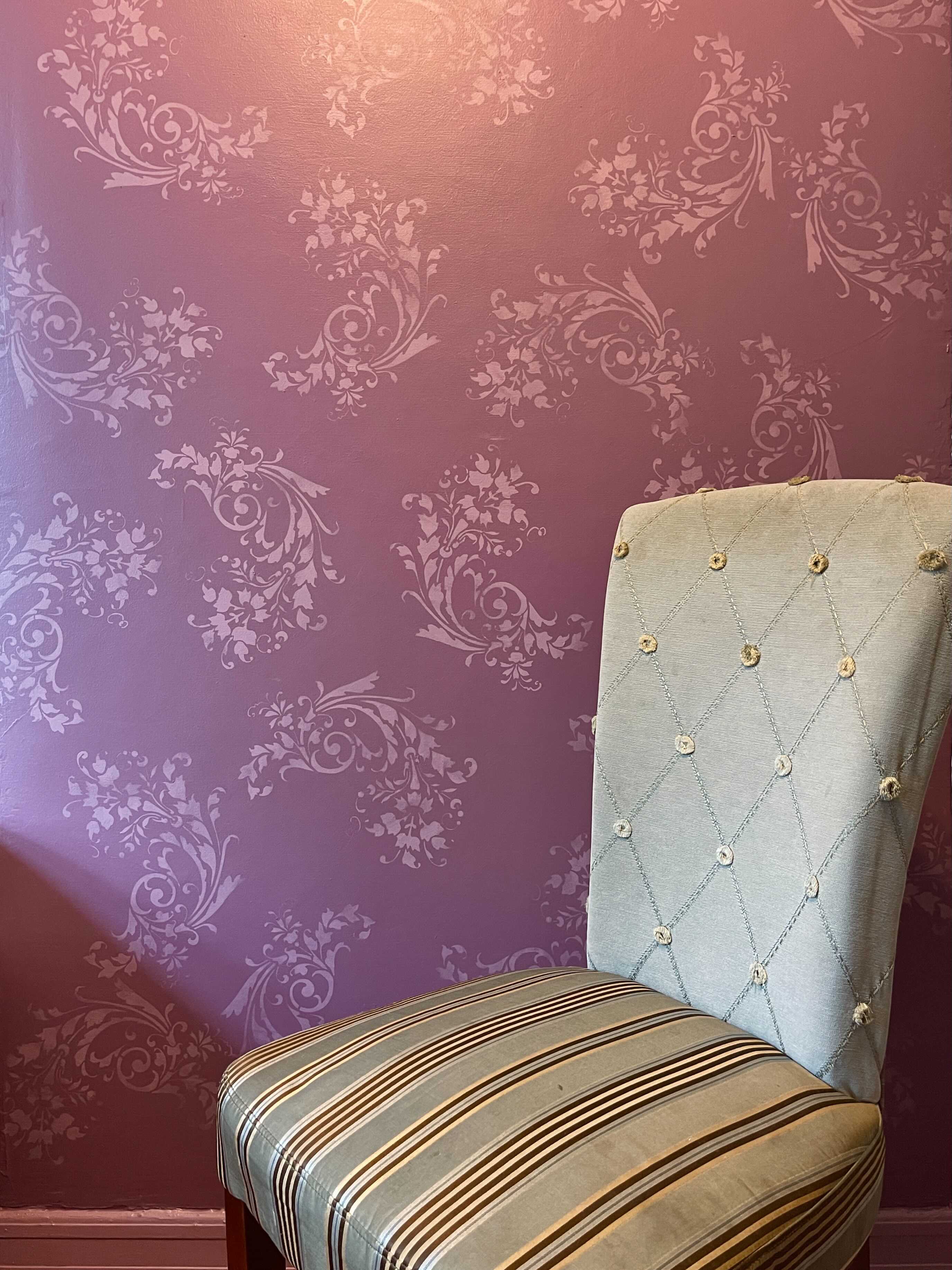 flourishing floral stencil