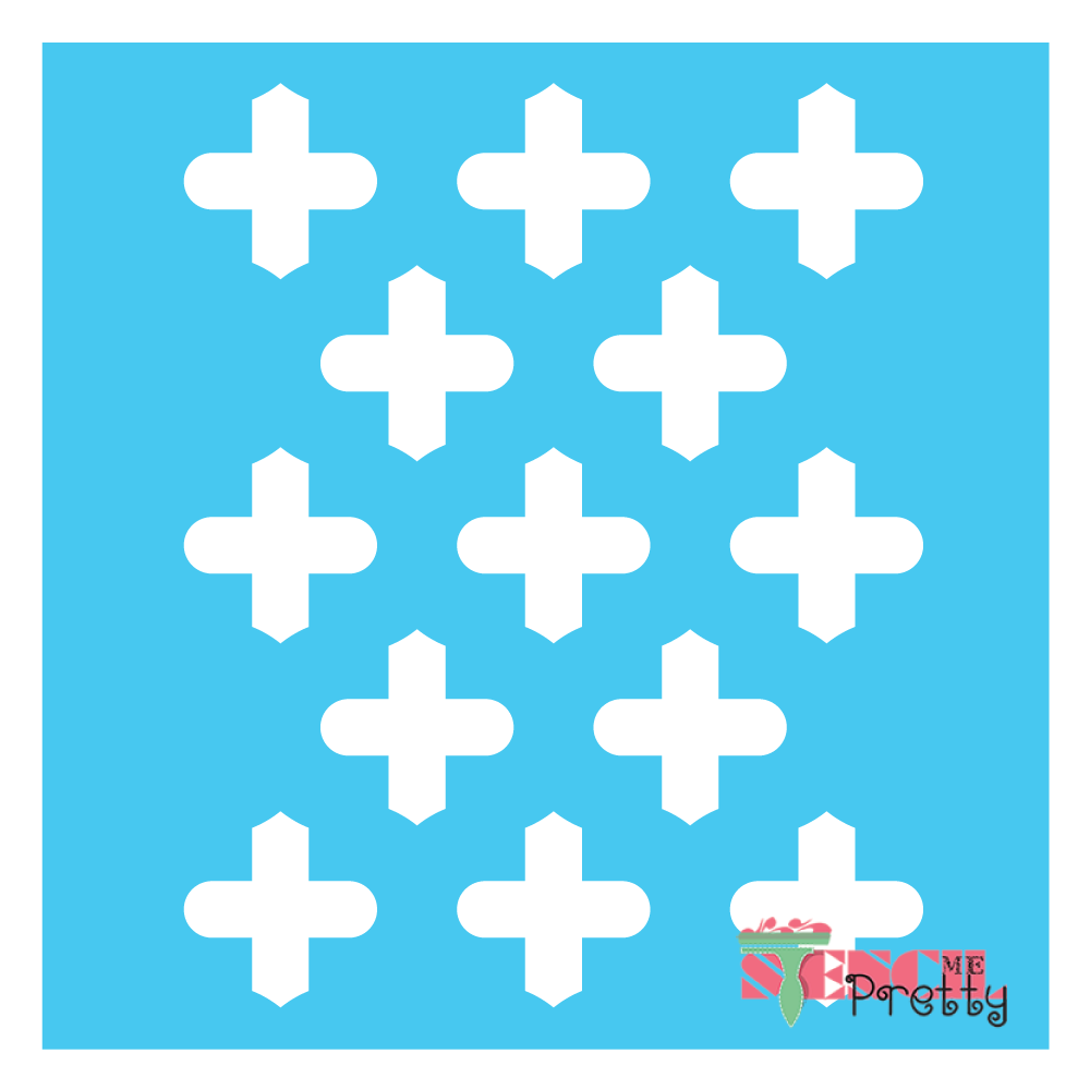 moroccan cross stencil