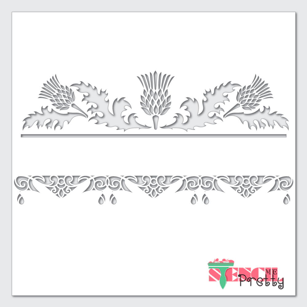 elegant border stencil