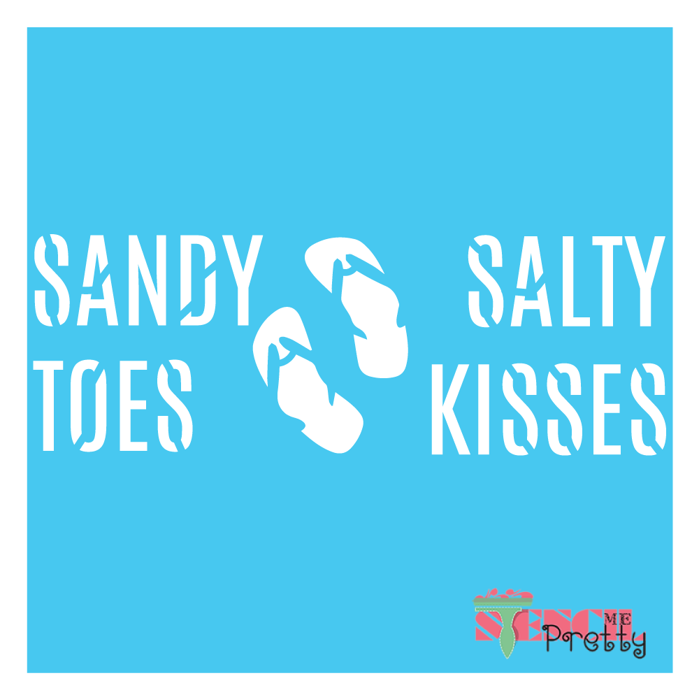 sandy toes stencil