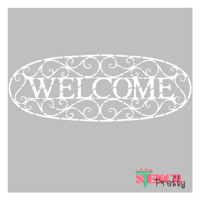 welcome sign stencil
