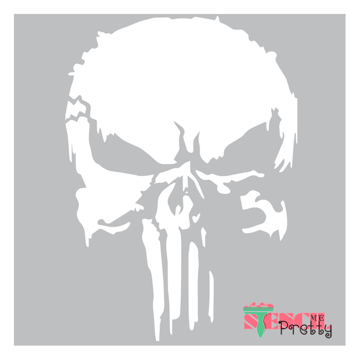 The Punisher Scary Horror Skeleton Skull Template