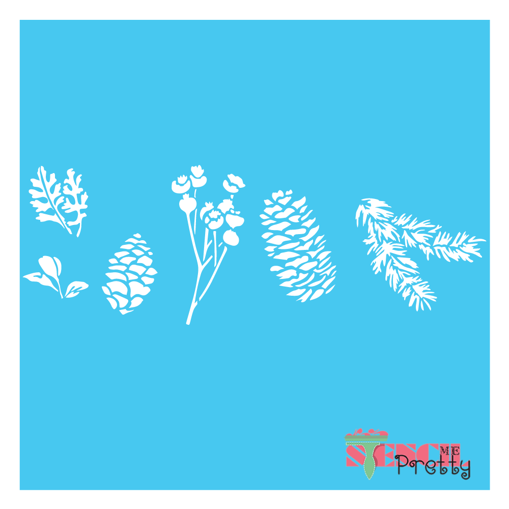 pinecone stencil