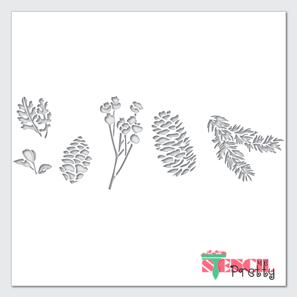 pinecone stencil