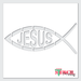jesus fish stencil