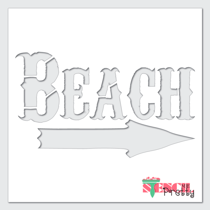 beach sign stencil