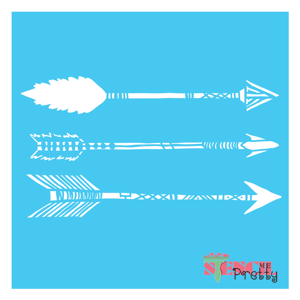 tribal arrows stencil