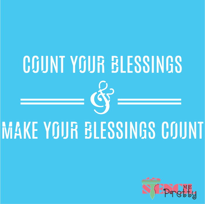count your blessings stencil