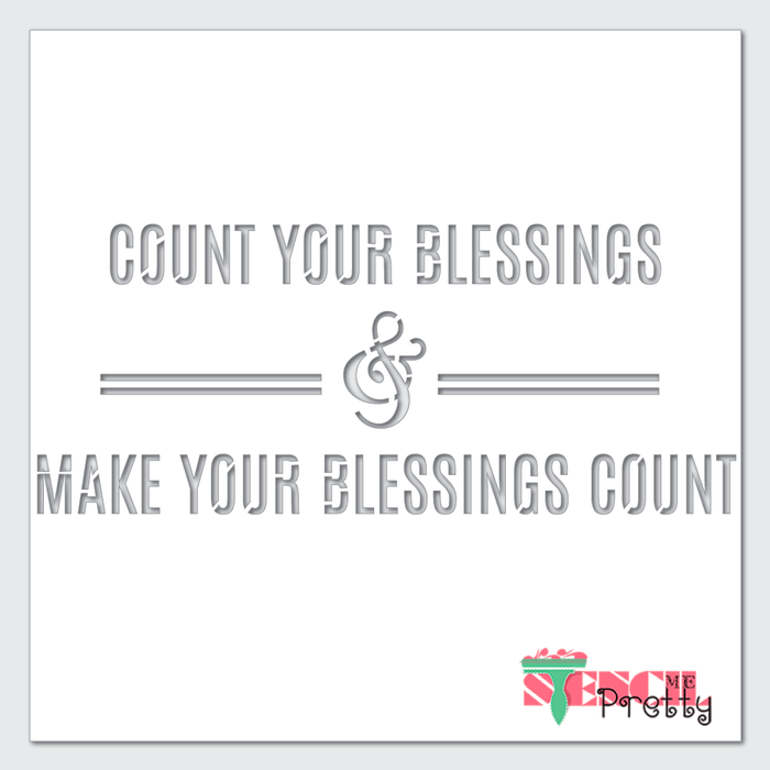 make your blessings count stencil