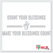 make your blessings count stencil
