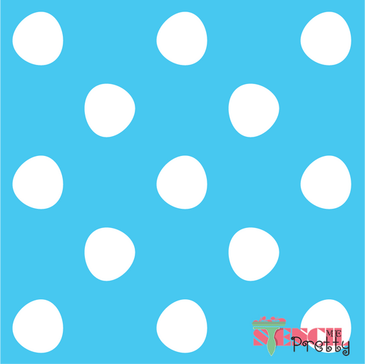 polka dots egg stencil