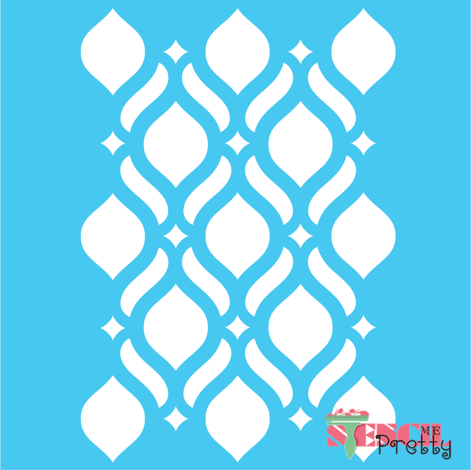 oval shape pattern stencil