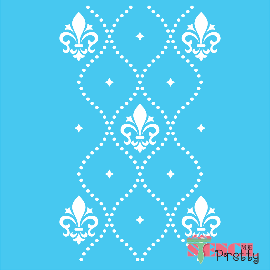 french trellis stencil